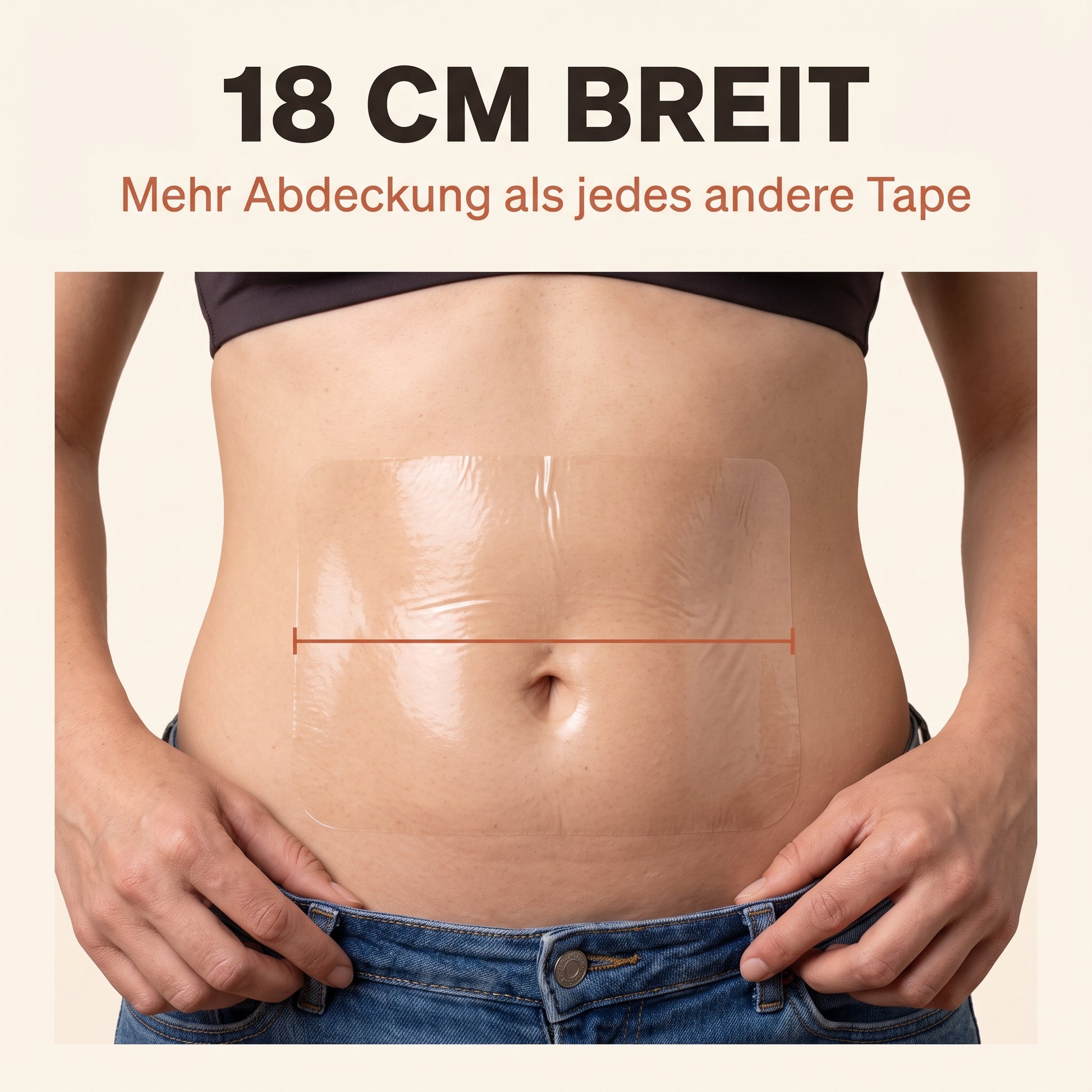 18 cm breit – mehr Abdeckung als jedes andere Tape