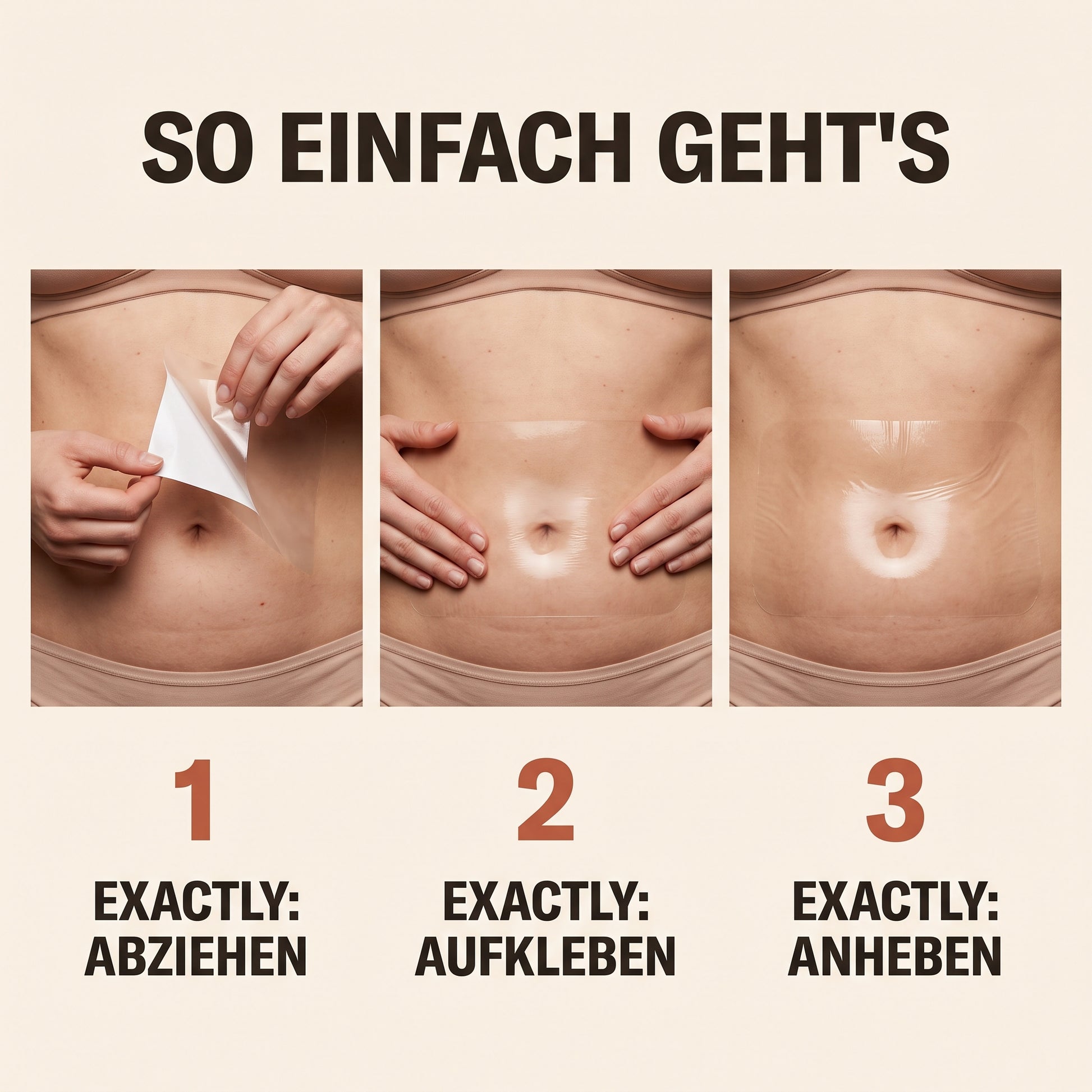 So einfach geht's: abziehen, aufkleben, anheben